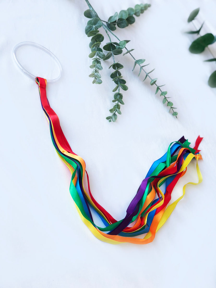 Dance Ribbon Ring Handled Baby Sensory AUNZ